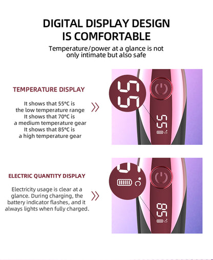 Digital display electric eyelash ironing device