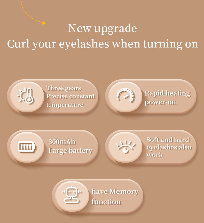 Built-in electric heater for perfect curling Electric Heated Eyelash Curler 2