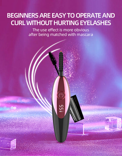 Digital display electric eyelash ironing device