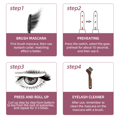 Digital display electric eyelash ironing device