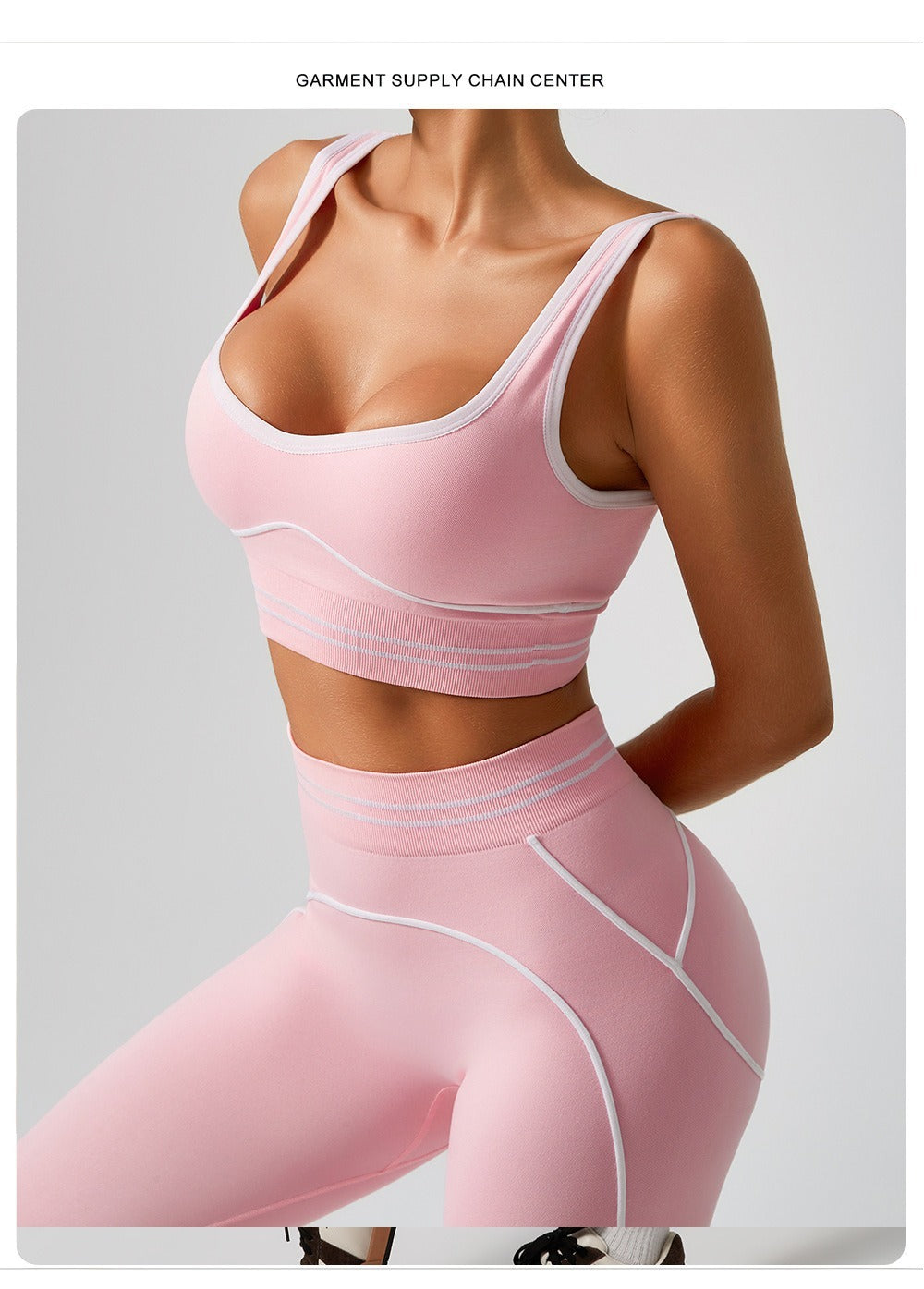 Women's 2 Piece Sportswear Set, Sports Vest and Tight Pants