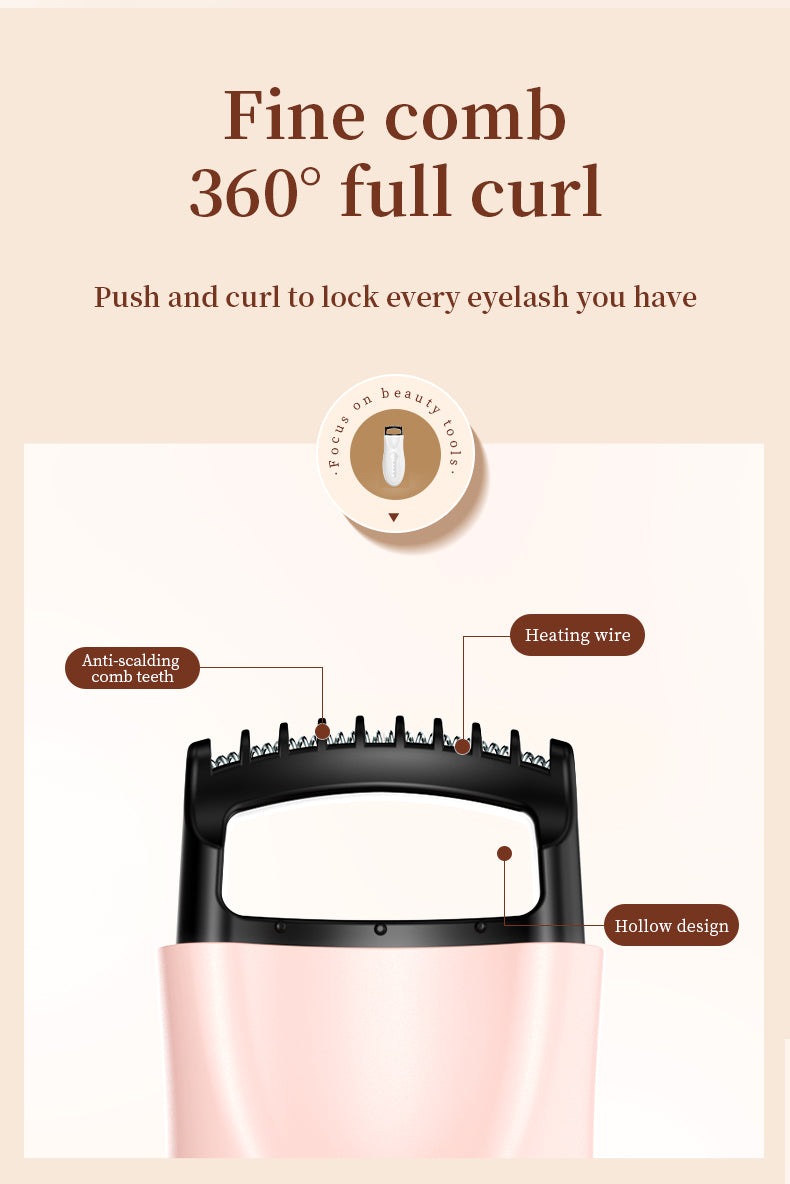 Built-in electric heater for perfect curling Electric Heated Eyelash Curler 2