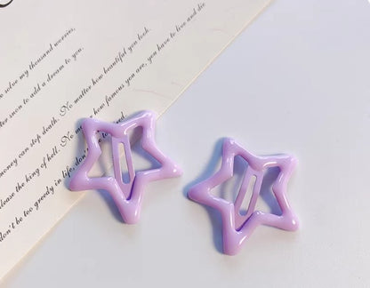 3CM 100Pcs Cute Star Bangs Clips, Fashion Hair Accessories
