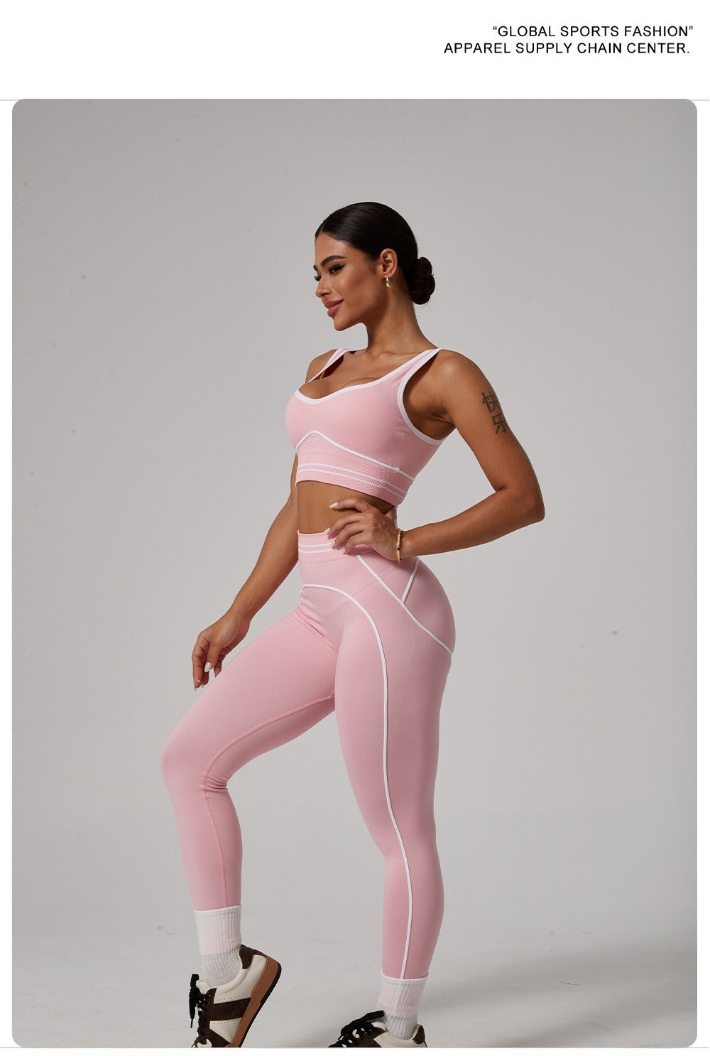 Women's 2 Piece Sportswear Set, Sports Vest and Tight Pants