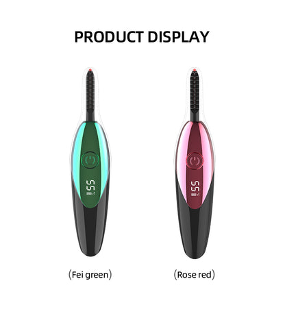 Digital display electric eyelash ironing device