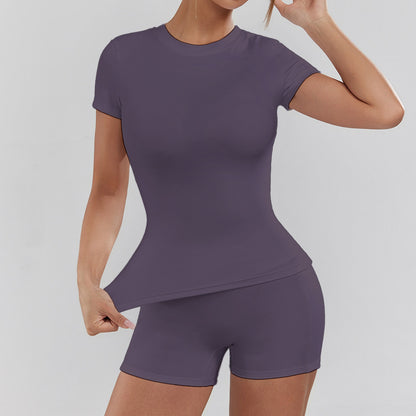 Women's Yoga Solid Color Set