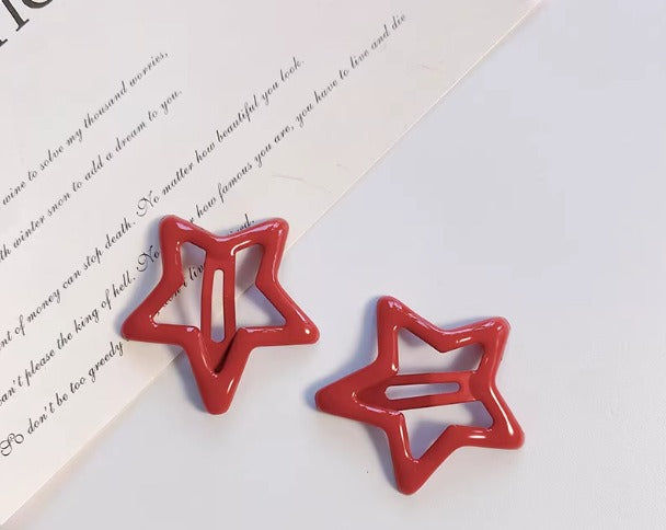 3CM 100Pcs Cute Star Bangs Clips, Fashion Hair Accessories