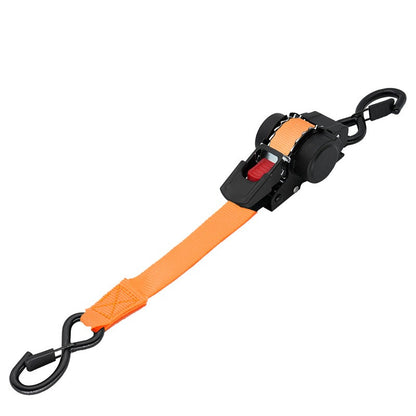 Retractable Ratchet Straps- Medium Duty Self Retracting Tie Down Straps for Truck, Cargo Trailer