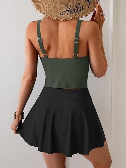 Floral Skirted Two-piece Swimsuit for Women