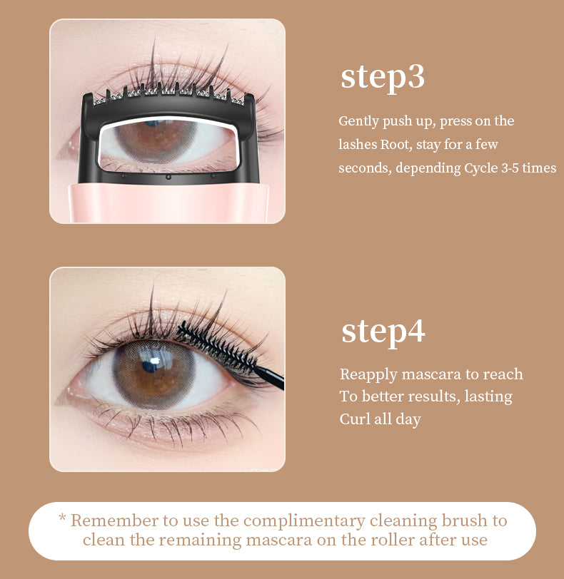 Built-in electric heater for perfect curling Electric Heated Eyelash Curler 2