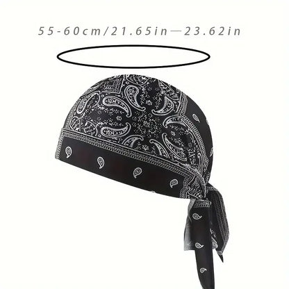 【Summervibes】Cooling Headscarf Cap Set, Motorcycle Pirate Head Wrap Safety Helmet Liner, Elastic Fit Hand Washable Multifunctional Outdoor Headwear for Athletes & Outdoor Enthusiasts