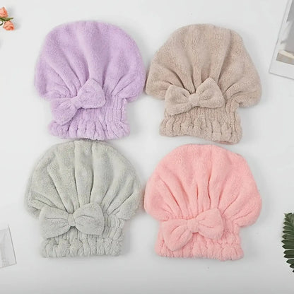 Women's 2-Piece/4-Piece Bow Decor Shower Caps