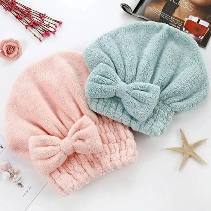 Women's 2-Piece/4-Piece Bow Decor Shower Caps
