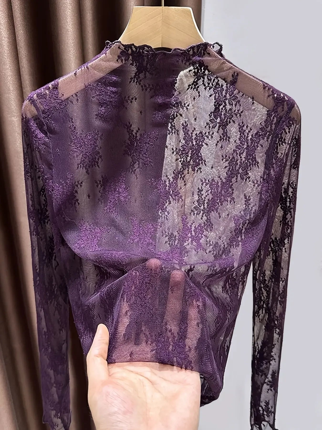 Women's Lace Long Sleeve Top, Boho Sleeve Top