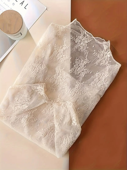 Women's Lace Long Sleeve Top, Boho Sleeve Top