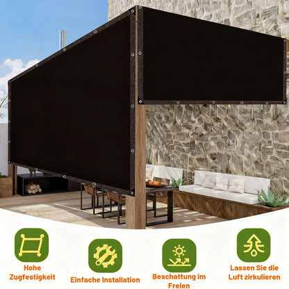 90% Blackout Cloth (Black) - 10 x 13ft UV-Resistant Shade Net