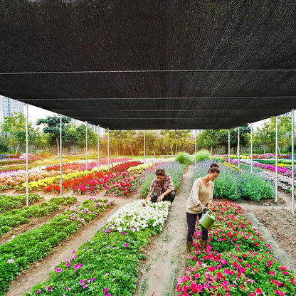 90% Blackout Cloth (Black) - 10 x 13ft UV-Resistant Shade Net