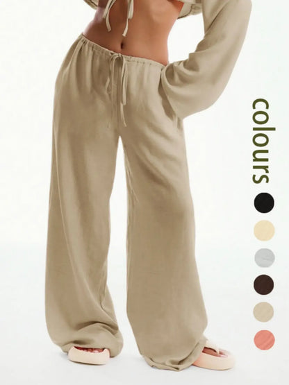 Women's Solid Basic Pocket Pants