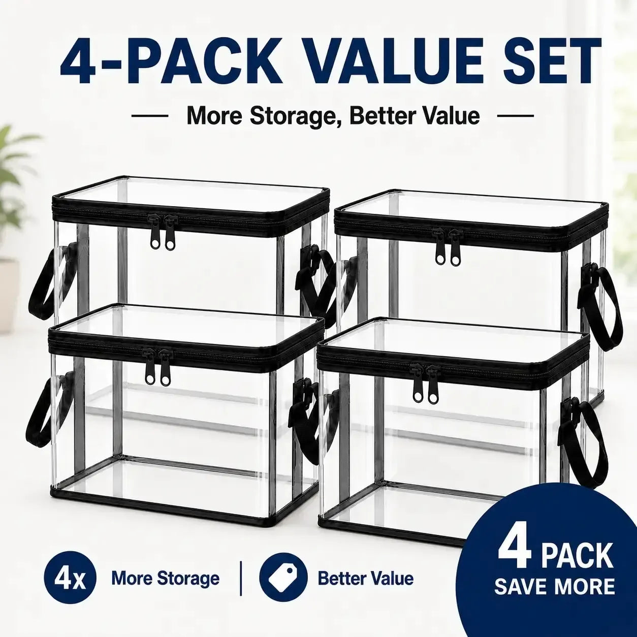 Large Clear Thick Plastic Storage Box