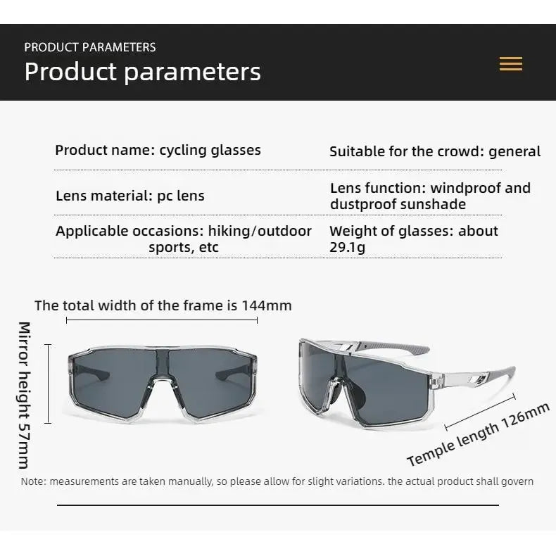 One Piece Cycling Sunglasses for Men Women