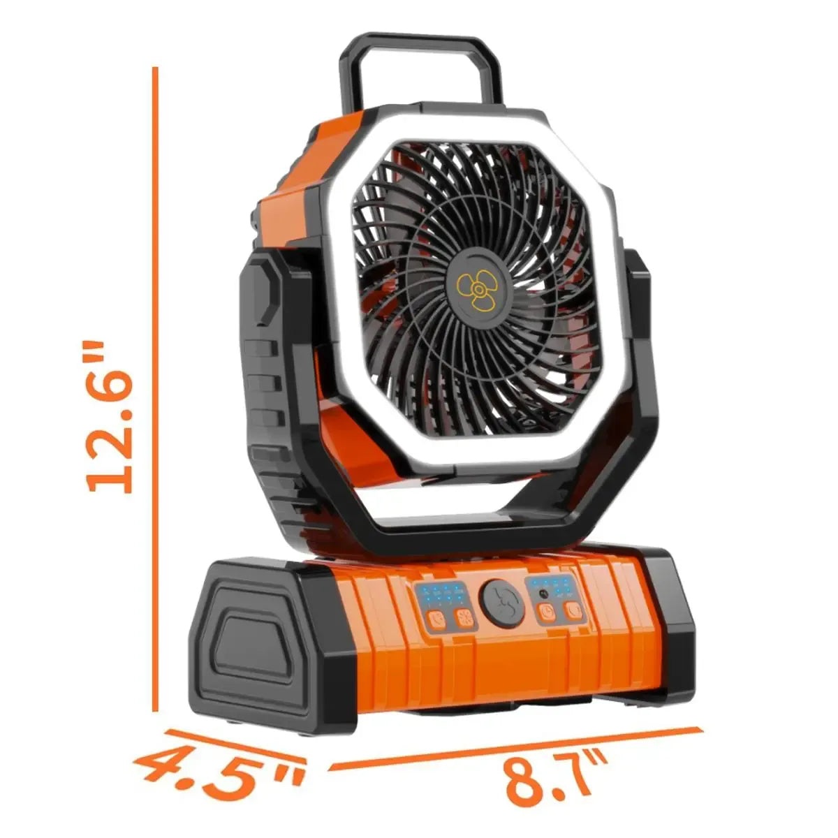 Rechargeable Camping Fan with LED Light