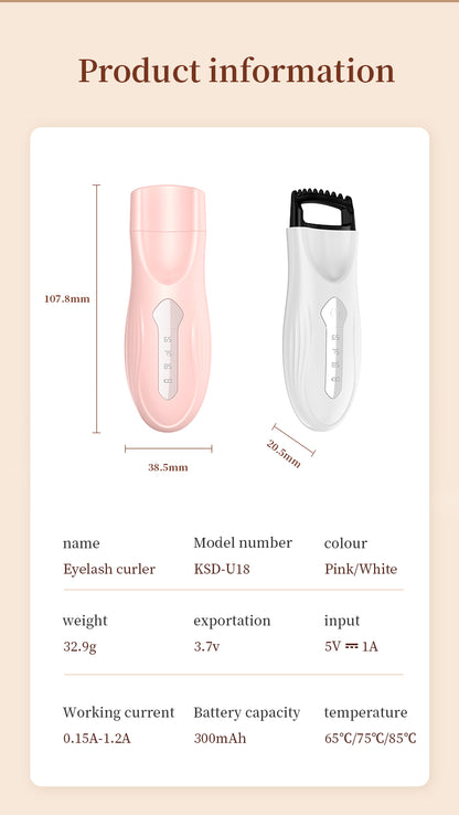Built-in electric heater for perfect curling Electric Heated Eyelash Curler 2