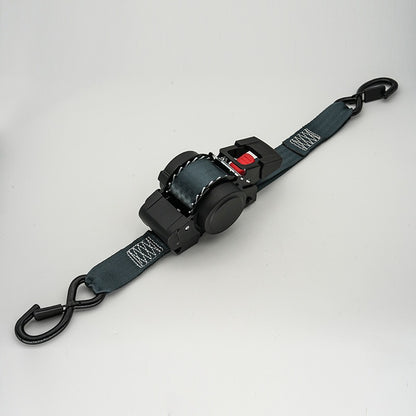 Retractable Ratchet Straps- Medium Duty Self Retracting Tie Down Straps for Truck, Cargo Trailer