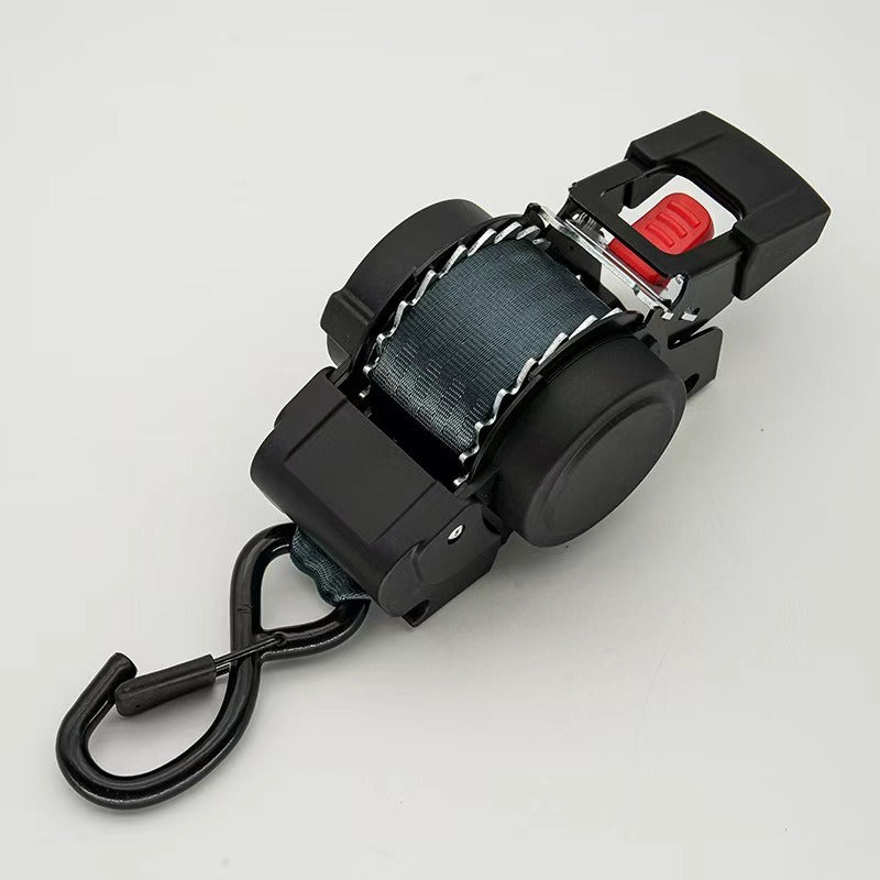 Retractable Ratchet Straps- Medium Duty Self Retracting Tie Down Straps for Truck, Cargo Trailer