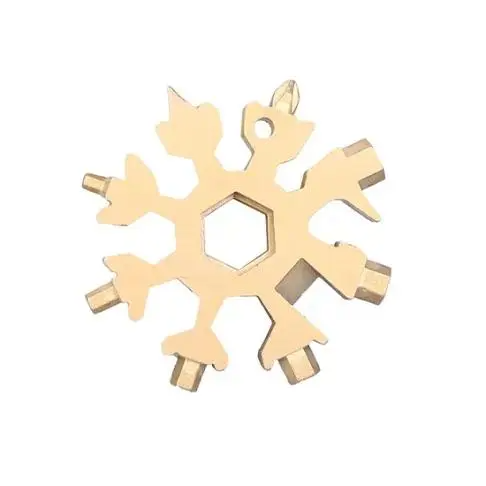 18-in-1 Snowflake Multi-tool Stainless Steel Portable Wrench Screwdriver Bottle Opener