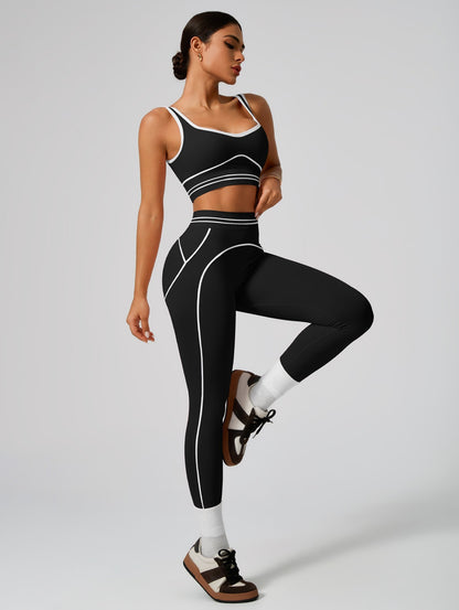 Women's 2 Piece Sportswear Set, Sports Vest and Tight Pants