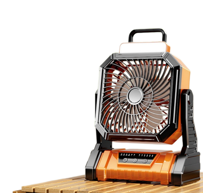 Rechargeable Camping Fan with LED Light