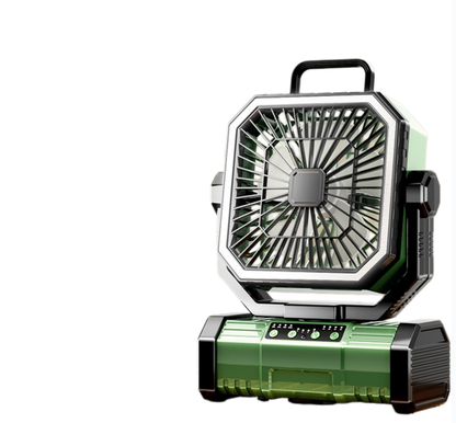 Rechargeable Camping Fan with LED Light