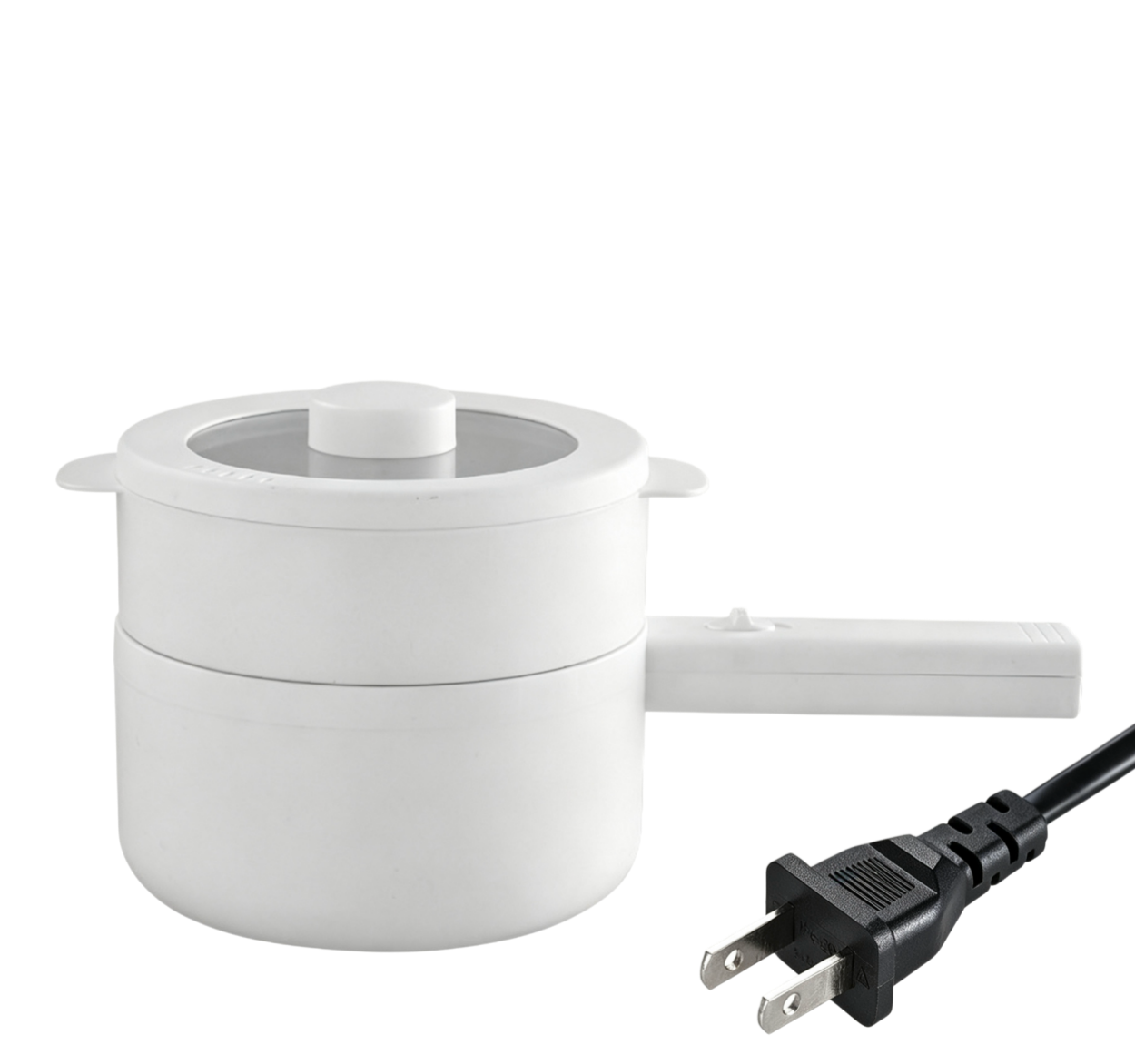 Electric Cooker Nonstick Ceramic Skillet Pan Hot Pot Mini Cooker with Lid Steamer