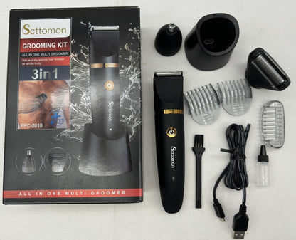 Anti-Nick Body & Ball Trimmer - Safe Ceramic Blade Groomer for Men