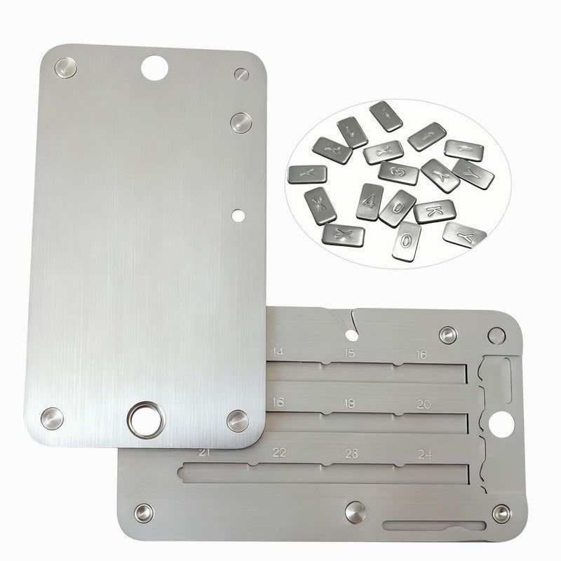 BIP39 Stainless Steel Mnemonic Seed Plate 12/24 Words