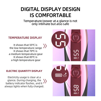 Digital display electric eyelash ironing device