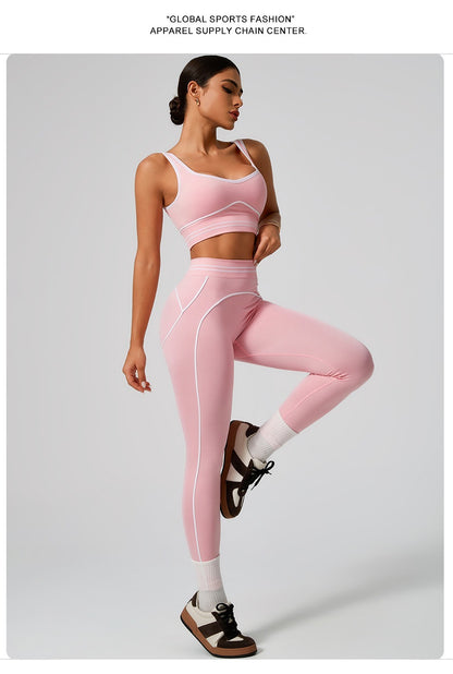Women's 2 Piece Sportswear Set, Sports Vest and Tight Pants