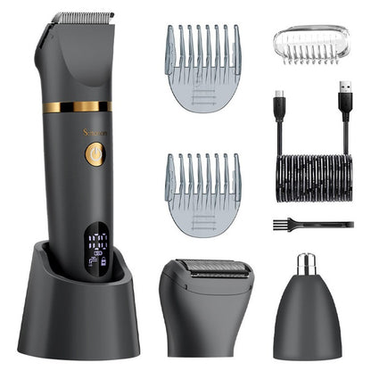 Anti-Nick Body & Ball Trimmer - Safe Ceramic Blade Groomer for Men