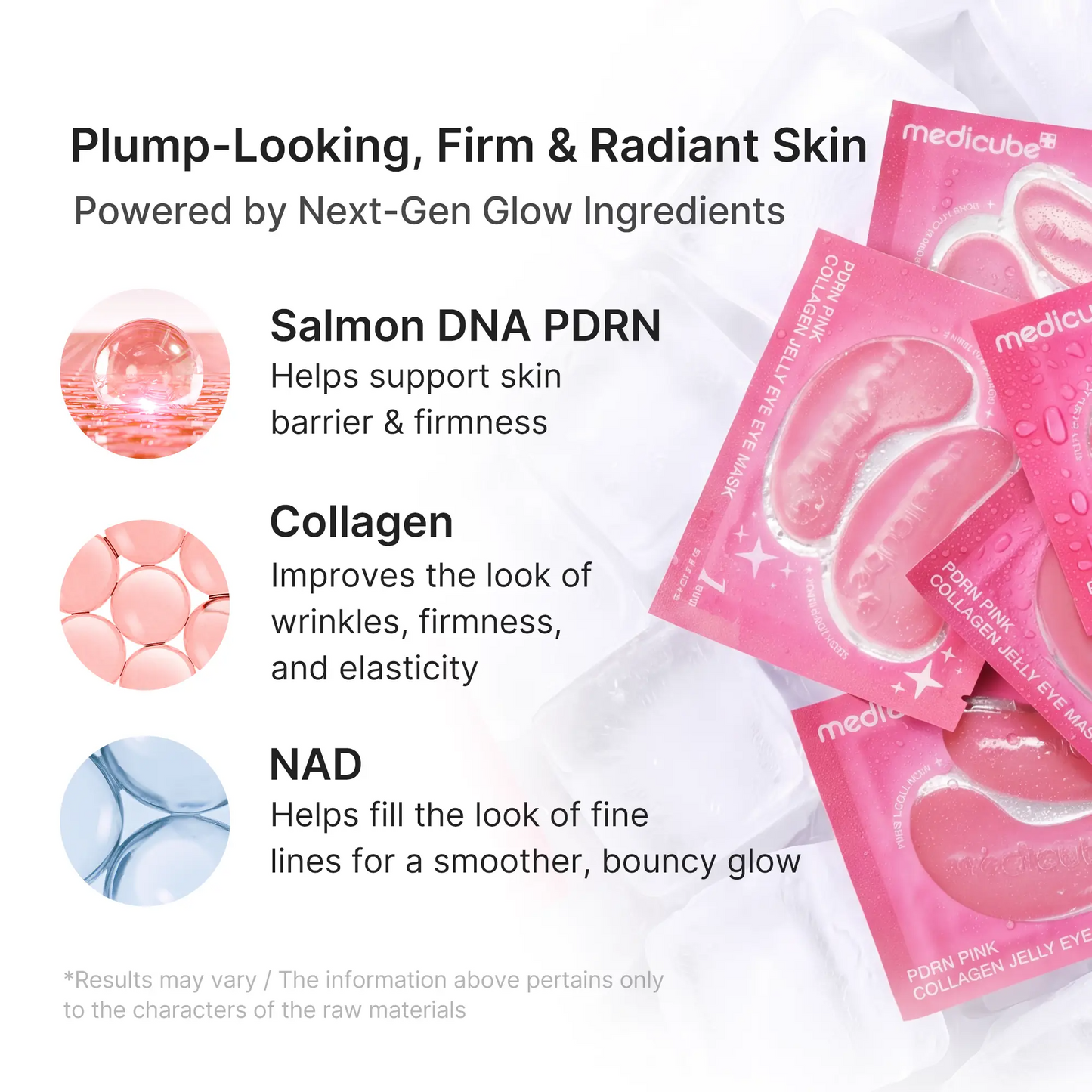 Pink Collagen Jelly Eye Mask | Hydrogel Eye Patches with PDRN