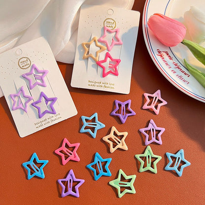 3CM 100Pcs Cute Star Bangs Clips, Fashion Hair Accessories