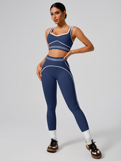Women's 2 Piece Sportswear Set, Sports Vest and Tight Pants