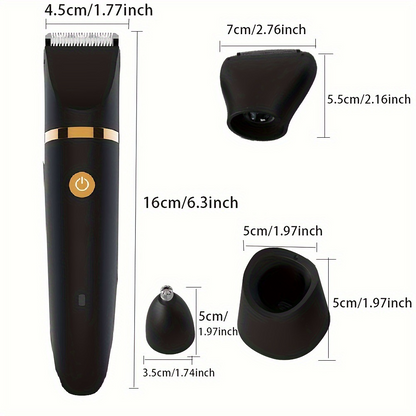 Anti-Nick Body & Ball Trimmer - Safe Ceramic Blade Groomer for Men