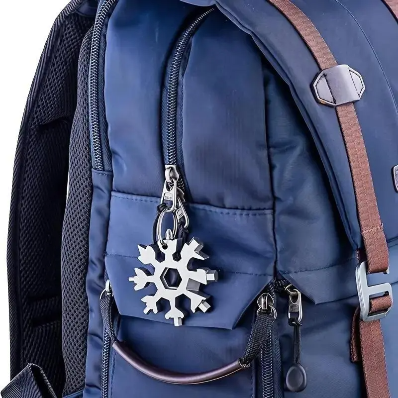 18-in-1 Snowflake Multi-tool Stainless Steel Portable Wrench Screwdriver Bottle Opener