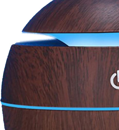 Wood Grain Mini Humidifier, Portable Compact Design for Home Bedroom