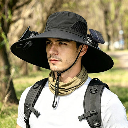 New Solar-Powered Outdoor Cooling Fan Hat