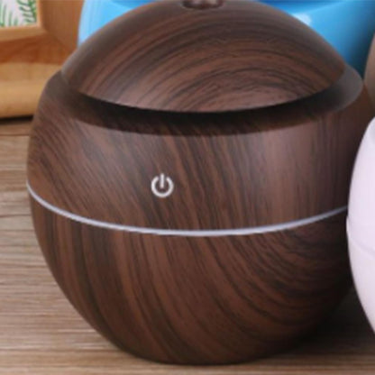 Wood Grain Mini Humidifier, Portable Compact Design for Home Bedroom