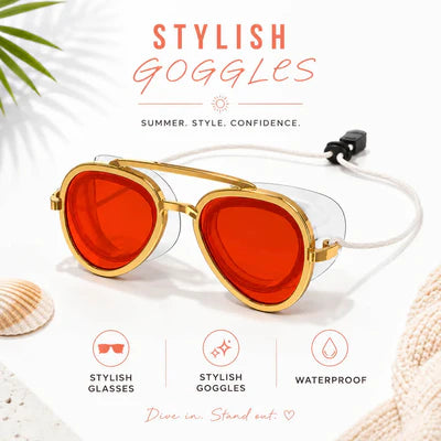2-in-1 Swim Goggles & Sunglasses 