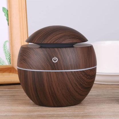 Wood Grain Mini Humidifier, Portable Compact Design for Home Bedroom