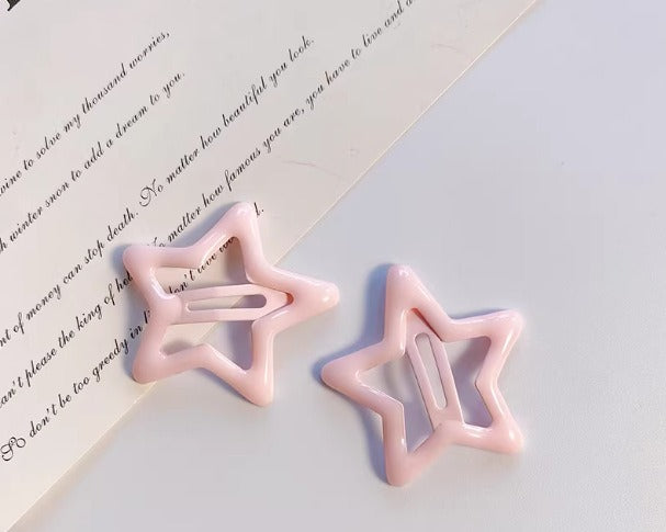 3CM 100Pcs Cute Star Bangs Clips, Fashion Hair Accessories