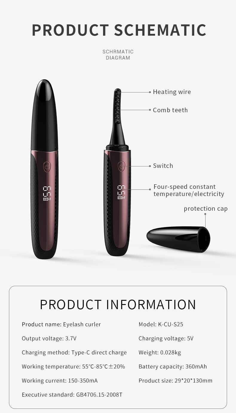 Upgraded Digital Heated Eyelash Curle